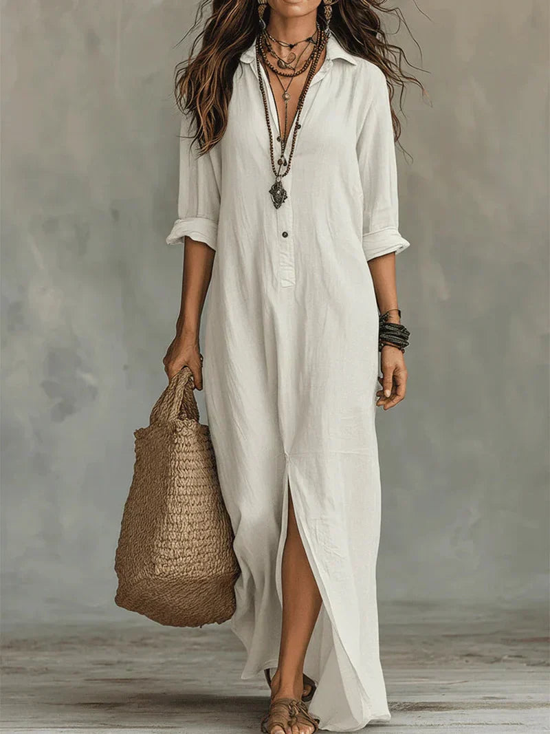 AURORA™ - Vestido largo que estiliza con total comodidad