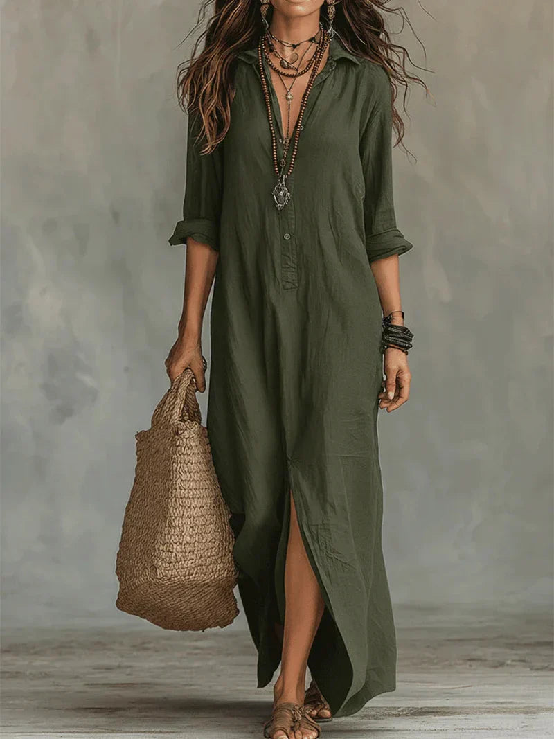 AURORA™ - Vestido largo que estiliza con total comodidad